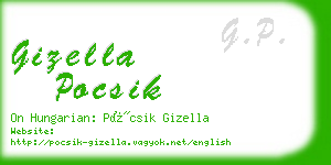 gizella pocsik business card